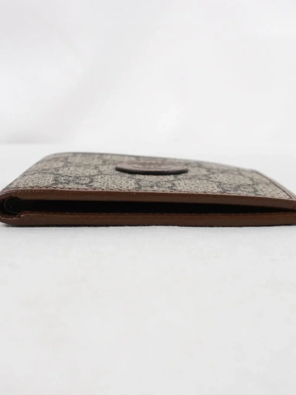 Gucci GG Supreme Logo Bifold Wallet In Beige & Brown Coated Canvas With Dust Bag - Picture 4 of 13